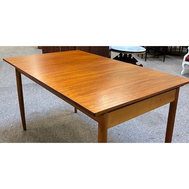 Teak Dining Table With 3 Butterfly Leaf Extensions Uk Import C. 1960's For Sale - Image 17 of 18