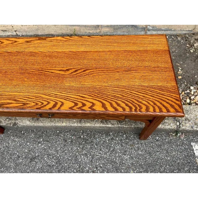 Late 20th Century Tom Seely Furniture Solid Oak Coffee Table Chairish