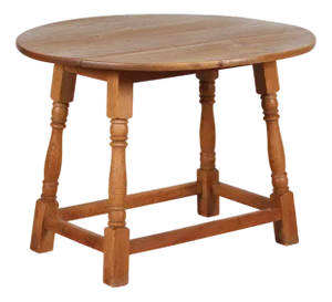 Danish Brutalist Drop-Leaf Coffee Table in Oak, 1940s