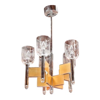 1970s Italian Sciolari Chandelier For Sale