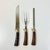 Metal 1950s Vintage Sheffield English Rustic European Faux Stag Horn Cutlery - Set of 3. For Sale - Image 7 of 9