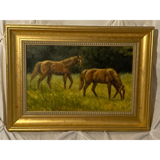 1980s Sandra Severson Oil Painting at Meadow's Edge 1987. Sandra Severson American, 20th Century Oil Painting on Canvas Panel Signed to Lower Right For Sale - Image 5 of 12