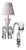 Collection Regina Wall Lamp in Metal and Crystal by Jago For Sale