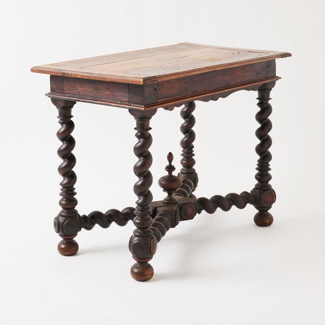 French Antique French Barley Twist Table, 18th Century For Sale - Image 3 of 15