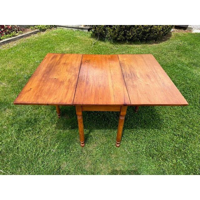Classic American Drop Leaf Maple Pembroke Table For Sale - Image 11 of 12