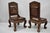 Vintage Chinoiserie Thai Oriental Carved Teak Wood Dining Side Chairs - A Pair For Sale - Image 4 of 12