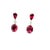 A striking pair of drop earrings featuring pear and oval shaped pink tourmaline weighing a total of 21.30 carats. The...