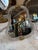 Vintage Murano Style Twisted Art Glass Vanity Mirror With Brass Accents For Sale - Image 9 of 9