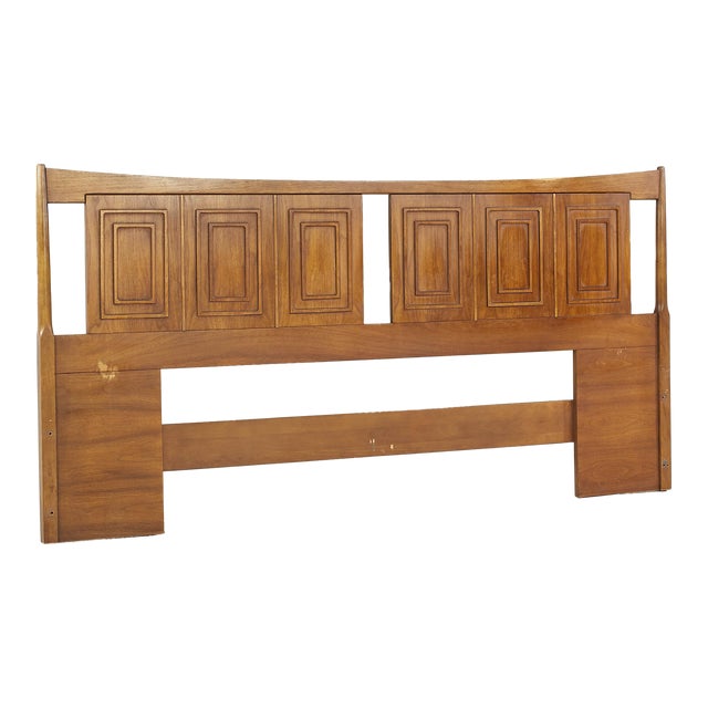 Broyhill Sculptra Mid Century Walnut King Headboard Chairish