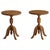 Scandinavian Oak Pedestal Side Tables with Curved Legs, 1960s, Set of 2 For Sale - Image 17 of 17
