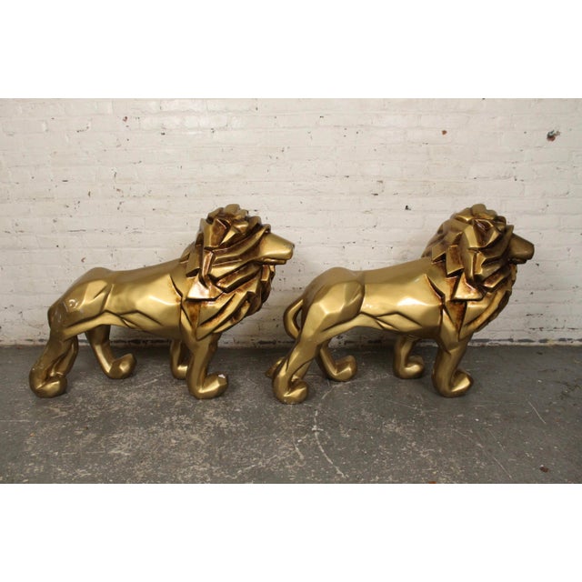 Dj Khalid Gold Lion Sculpture For Sale - Image 13 of 14