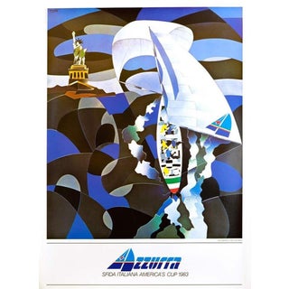 Azzurra Americas Cup Poster, 1983 For Sale