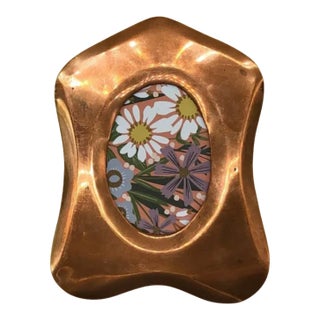 Antique Art Nouveau Hand-Hammered Copper Picture Frame For Sale