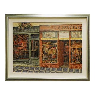 Viktor Shvaiko "Along the Street" Original Painting on Canvas Custom Frame Hs For Sale