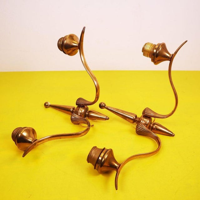 Brass Wall Lamps by Pietro Chiesa, 1950s, Set of 2 For Sale - Image 14 of 14