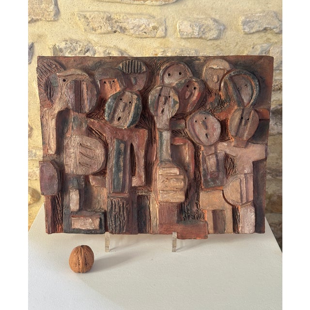 Odile Devauchelle, Anthropomorphic bas-relief, 1960s, Ceramic For Sale - Image 16 of 16
