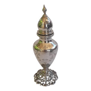 Early 20th Century Vintage Shreve & Co San Francisco Sterling Pepper or Salt Shaker For Sale