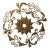 Decorative French Gold Ceiling Medallion, 19th Century For Sale