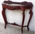 Rococo Vintage Rococo Style Italian Console Table in Mahogany with Glass Top, 1960s For Sale - Image 3 of 15