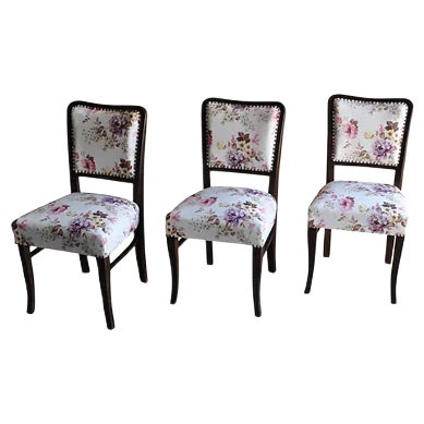 Art Deco Dining Chairs, 1930s, Set of 3 For Sale