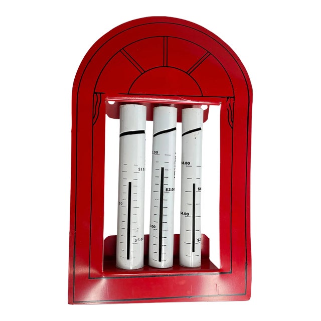 Red Tin Coin Change Sorter Wall Decor For Sale