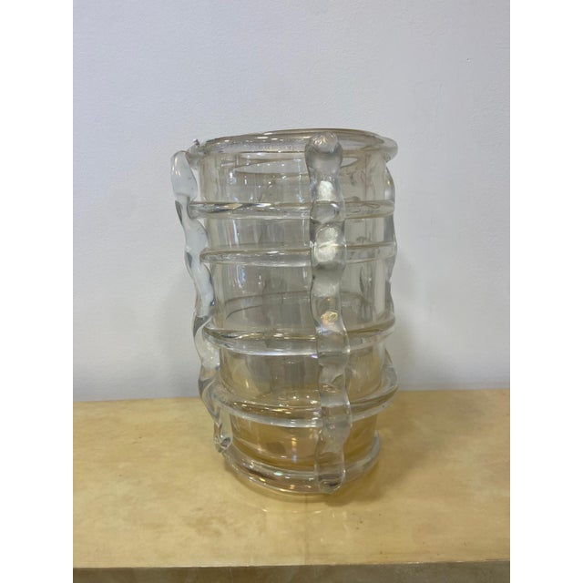 Murano Glass Vase with Pure Gold by Costantini, 1990s For Sale - Image 6 of 11