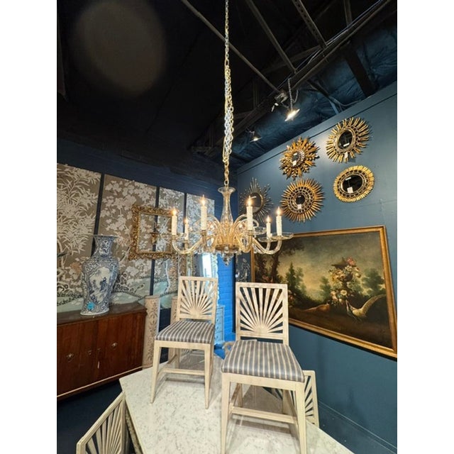 Vintage Gold Murano Chandelier For Sale - Image 4 of 5