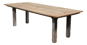 Mid 20th Century Rustic Farmhouse Dining Table, 8+ Ft Long