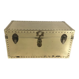 20th Century Campaign Brass Clad Trunk Chest For Sale