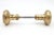 Vintage Pair of Brass Braided Passage Door Knobs For Sale - Image 4 of 4