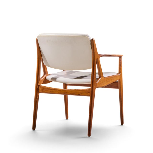 Wood Arne Vodder for Vamo Sønderborg Ella Mid Century Danish Teak Armchair Dining Chair For Sale - Image 7 of 10