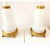 French Pair of Antique Frence Louis Faceted Opaline and Guilt Table Lamps For Sale - Image 3 of 11
