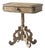 Rustic Oak French Country Pedestal Side Table For Sale