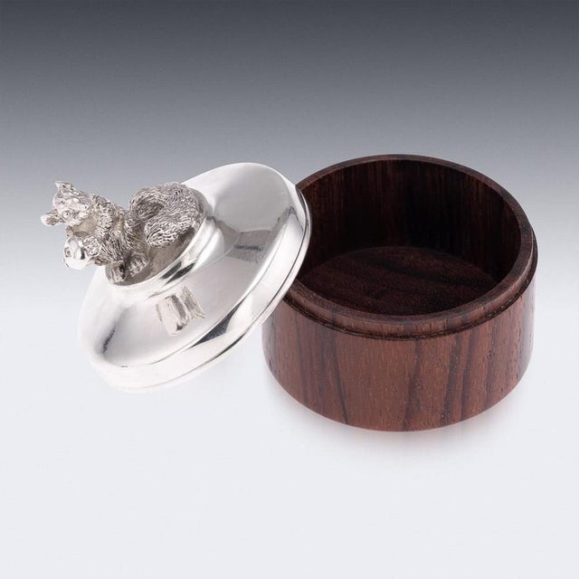 1980s Vintage 20th Century English Silver Trinket Boxes from Brian Fuller, 1989, Set of 2 For Sale - Image 5 of 13