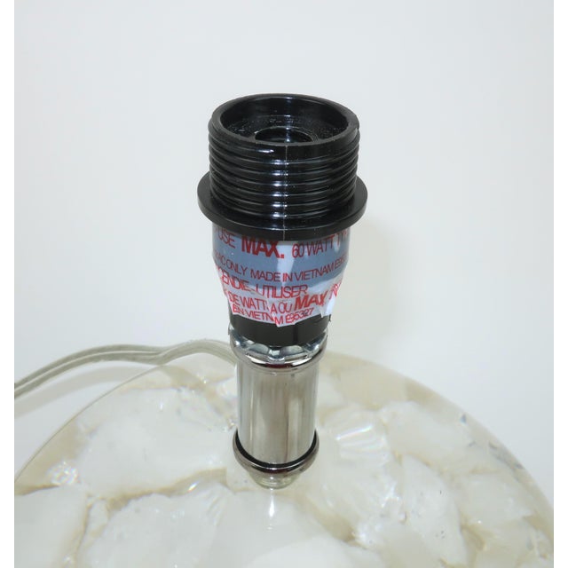 White Currey & Company Odette Encased Quartz Acrylic Table Lamp For Sale - Image 8 of 15