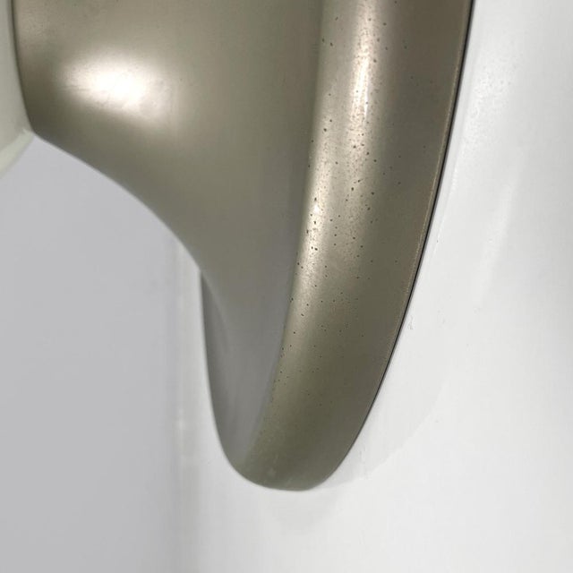 Silver Mid-Century Modern Italian Matte Metal Wall Lamp Light Ball attributed to Achille and Pier Giacomo Castiglioni for Flos, 1960s For Sale - Image 8 of 15