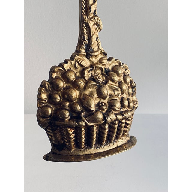 Harvest Basket Doorstop in Brass For Sale - Image 9 of 12