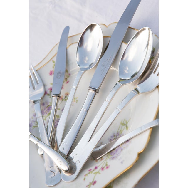 Swedish Cutlery Set Svensk Initial S from Gab, 1940s, Set of 88 For Sale - Image 9 of 12