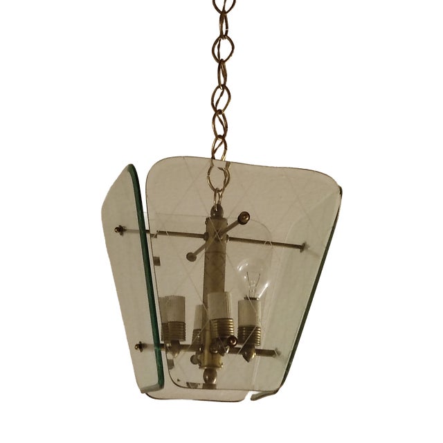 Murano Glass Chandelier attributed to Pietro Chiesa for Fontana Arte, Italy, 1950s For Sale