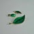 Green Mid-Century Modern Danish Sterling Silver and Enamel Leaf Ear Clips by Brd. B, 1960s, Set of 2 For Sale - Image 8 of 10