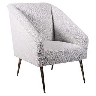 Italian Armchair in Boucle For Sale
