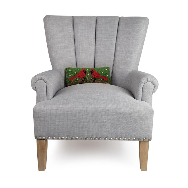 100% wool hooked throw pillow / accent pillow. Cotton/Velvet Blend backing. Includes 100% polyester insert with zipper...