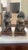 Figurative Vintage Foo Dogs Gray Marble Chinese Temple Lions 6” Tall For Sale - Image 3 of 14