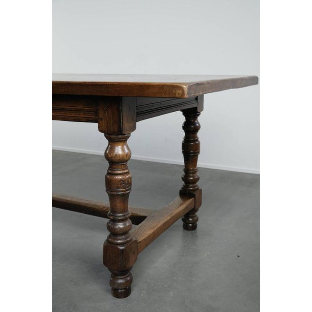Large Antique English Oak Farmhouse Dining Table, Early 19th Century For Sale - Image 9 of 12
