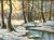 White Mid Century Winter Stream Oil Paint Landscape by Lorenz E. Griffith For Sale - Image 8 of 8