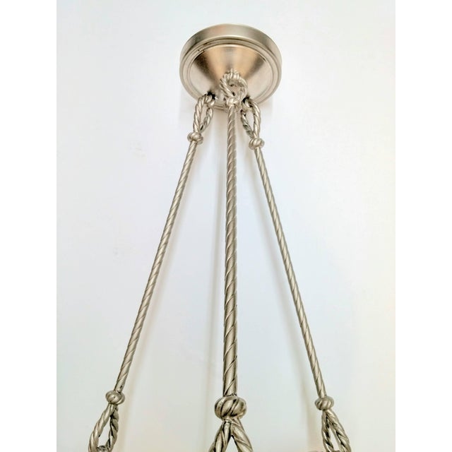 Art Deco French Art Deco Rope Pendant Chandelier For Sale - Image 3 of 5