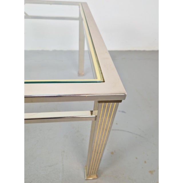Hollywood Regency Coffee Table in Chrome and Brass from Fratelli Orsenigo, 1970s, Set of 2 For Sale - Image 3 of 12