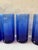 Glass 1990s Set of 4 Vintage Anchor Hocking Essex Cobalt Blue Tumblers For Sale - Image 7 of 12