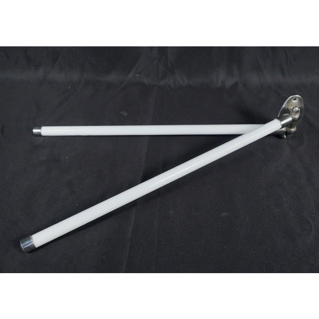 Mid-Century Modern European Mid Century Milk Glass Double Arm Towel Rack For Sale - Image 3 of 7