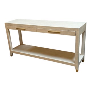 Restoration Hardware Graydon Shagreen Console Table For Sale